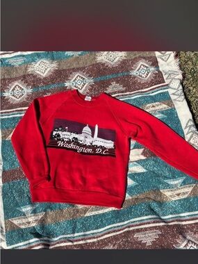 vintage Fruit of the Loom Red Washington D.C. Crewneck Sweatshirt